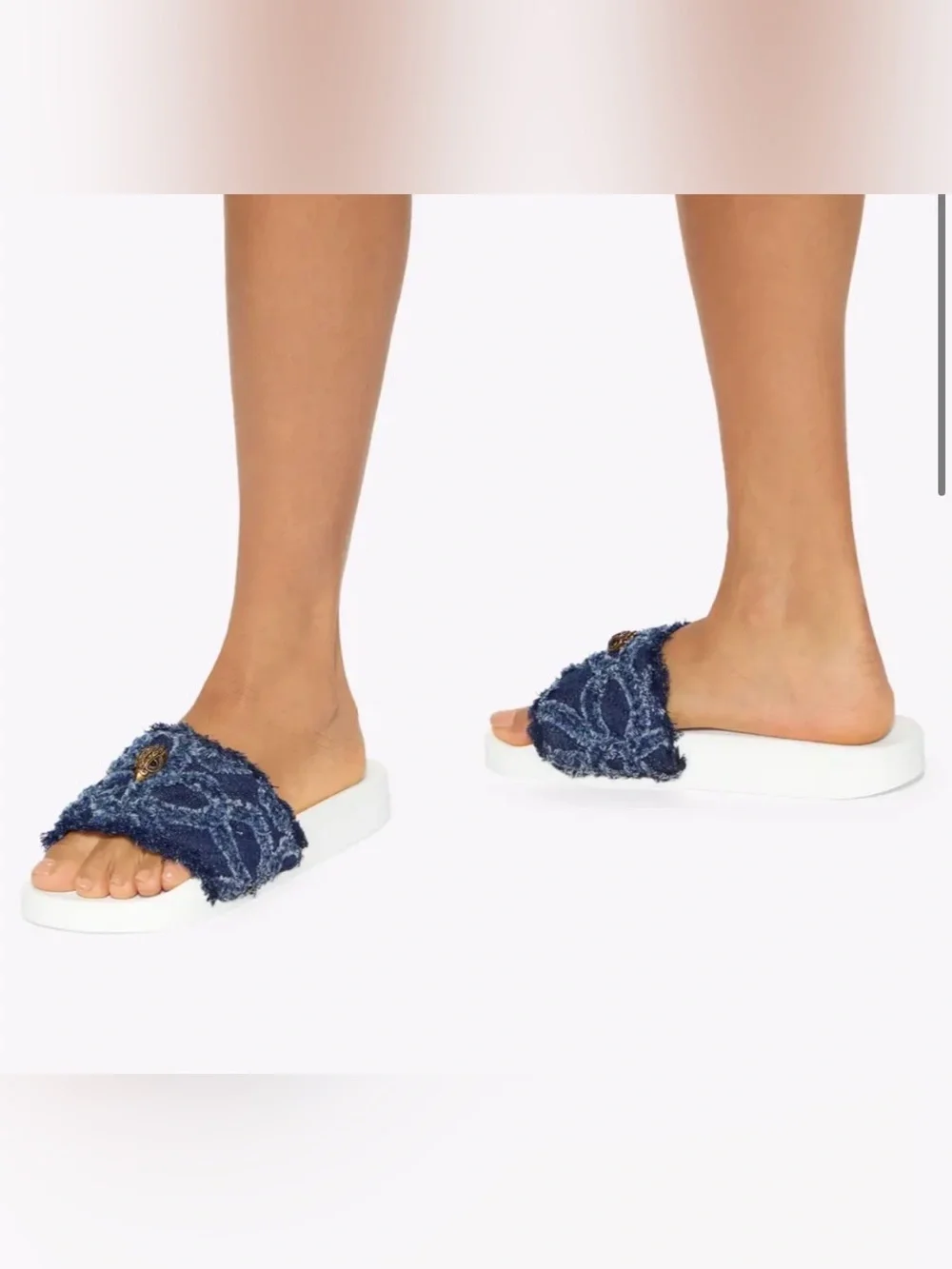 MEENA EAGLE Denim Slip On Sandal by Kurt Geiger London size 7.5 like new/no box